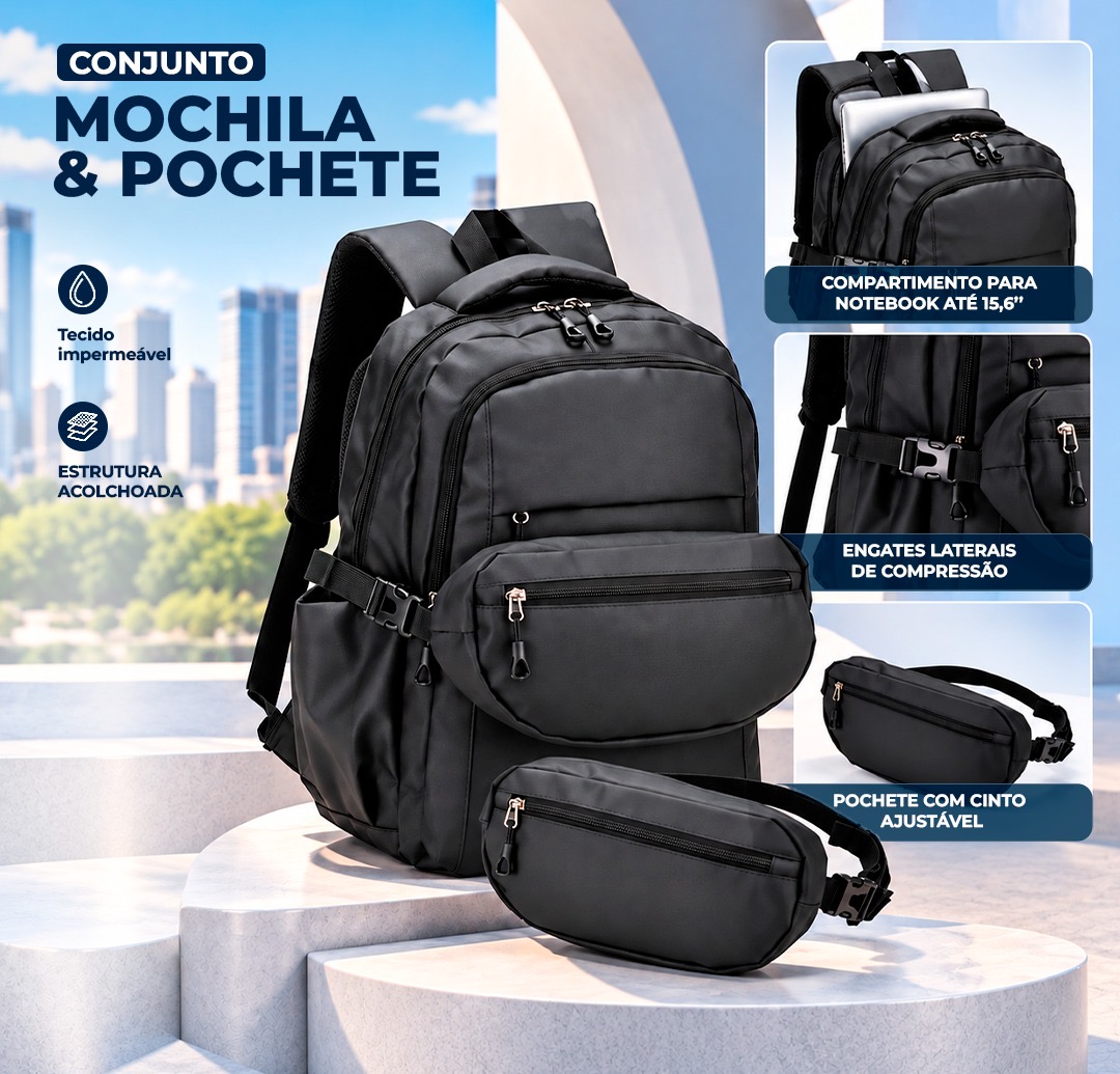 Mochila de 25 Litros e Pochete!